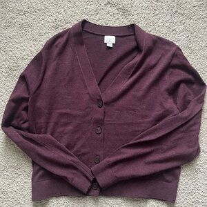 A New Day Women's Deep Purple Cardigan